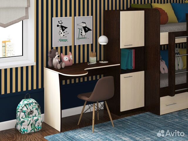 Стол компьютерный со стеллажом Лаворо