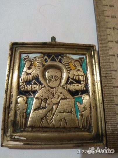 Икона Николай чудотворец эмали