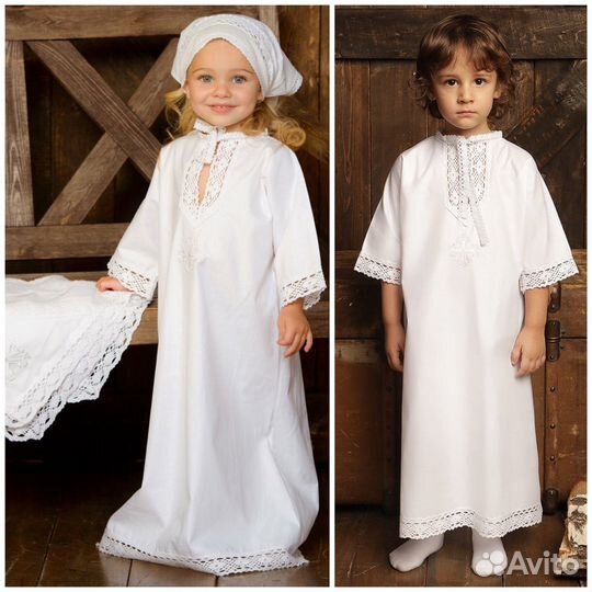 Одежда для крещения, неспадающие платки