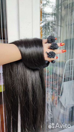 Волосы для наращивания чёрные