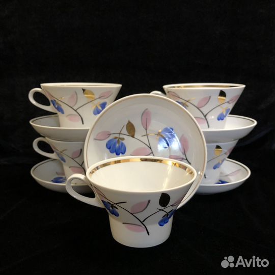 Чайные пары Подснежник Дулево
