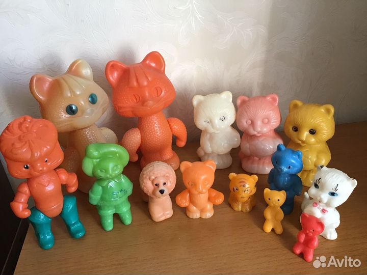 Игрушки СССР пластмассовые животные