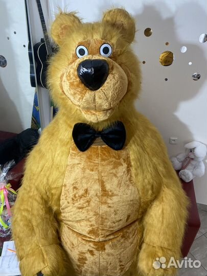Надувной костюм бурый Медведь из маши и медведи