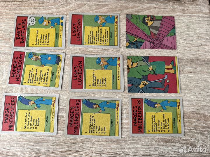 Карточки Симпсоны