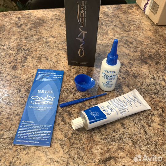 Краска для бровей estel тон черный