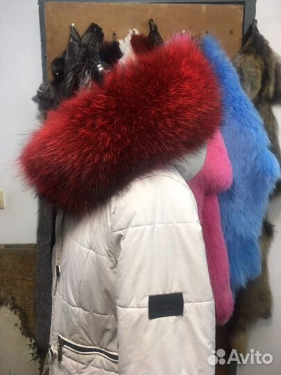 Воротники из енота от