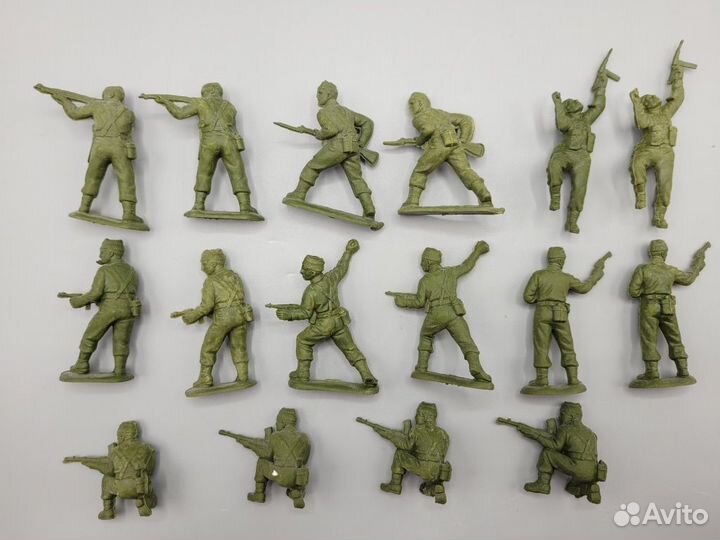 Солдатики солдаты набор 16 шт Пехота резина