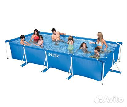 28273 intex каркасный бассейн 450х220х84 см