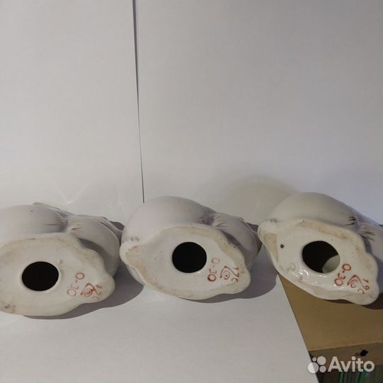 Фарфоровые статуэтки СССР зайцы