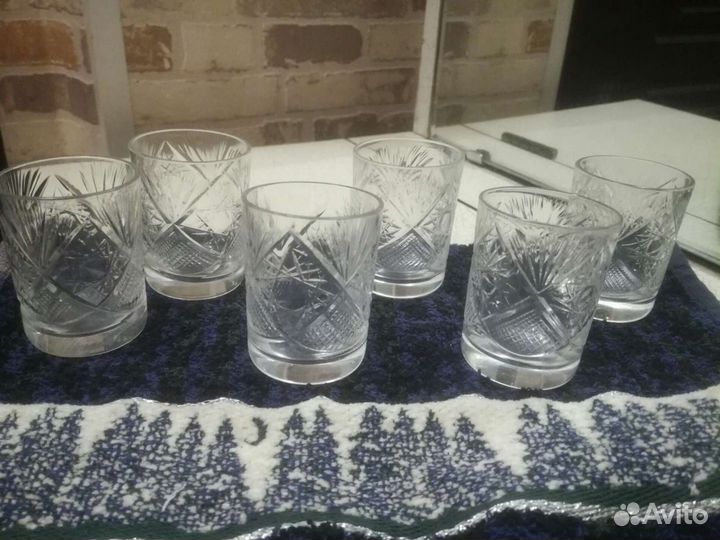 Стопки хрусталь СССР 6 шт