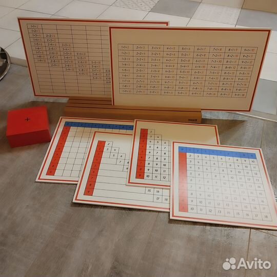 Рабочие и контр. карты для сложения Монтессори