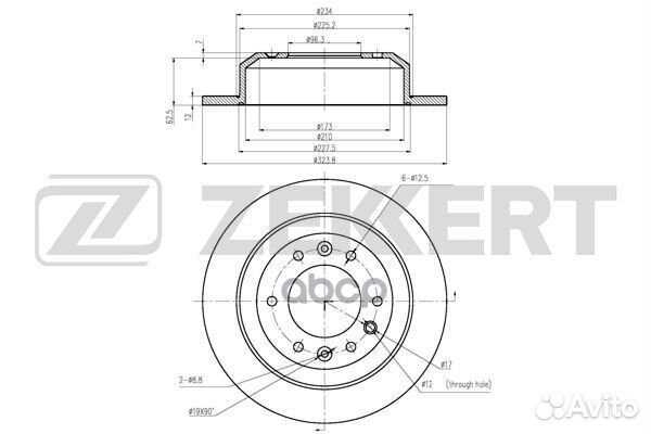 Диск торм. зад. Kia Carnival III 06- bs-5969 Z