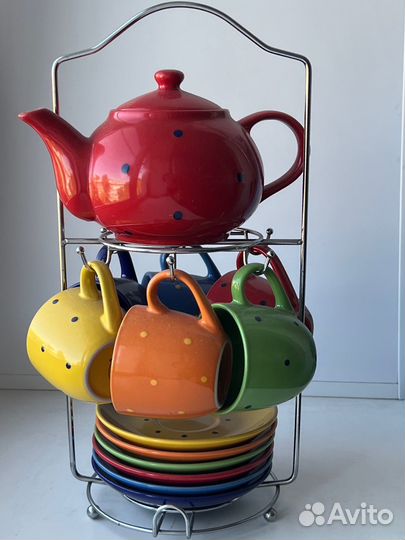 Чайный сервиз подарочный на подставке новый