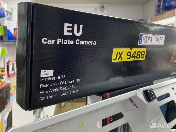 Номерная рамка с камерой заднего вида