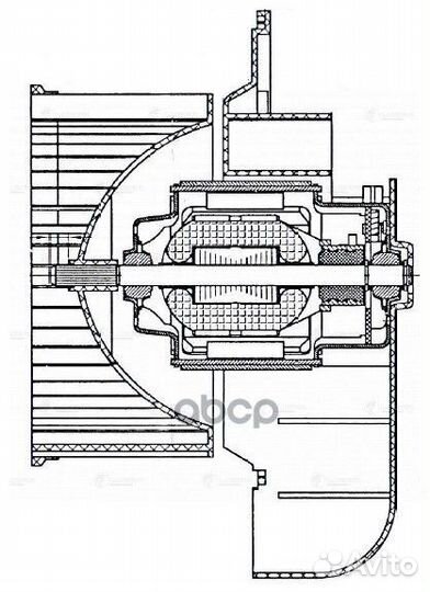 Моторчик отопителя MB Atego с крыльчатками 'LFH