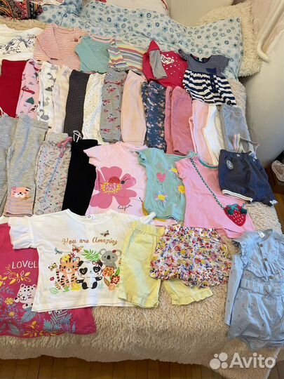 Вещи для девочки пакетом 68,74,80,86,92,98