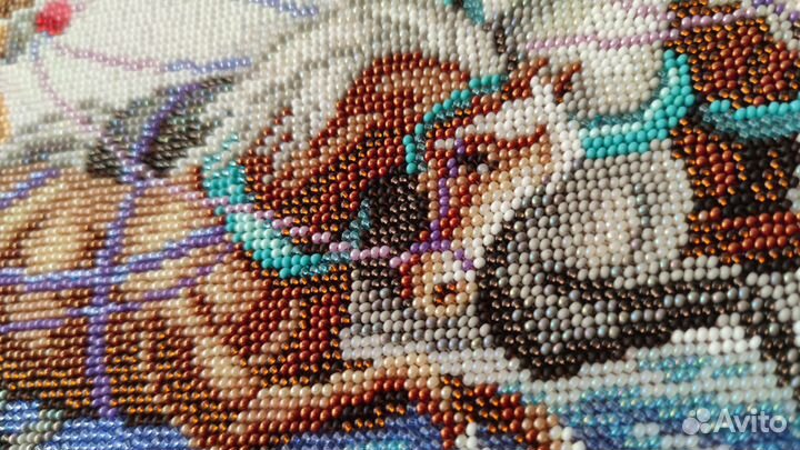 Вышивка бисером «Свидание на тройке»