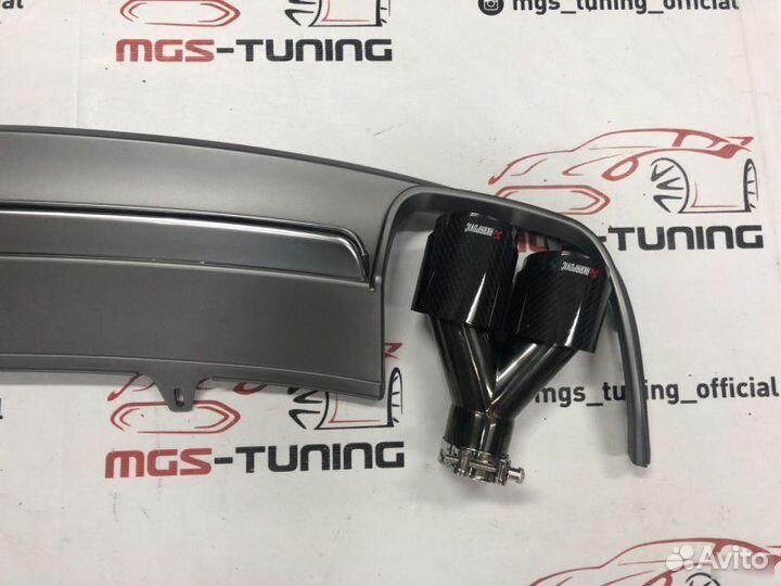 Диффузор на Audi A4 в стиле S4+Acrapovich стиль 2