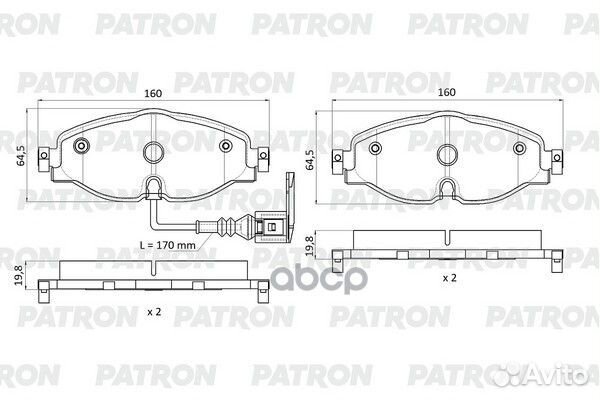 Колодки тормозные дисковые перед. audi: A3 1.2