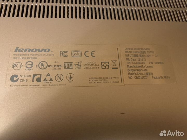 Lenovo s400 core i3