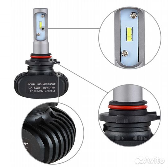 Лампы-LED S1 Headlight HB4 9006 25W 4000LM 6500K