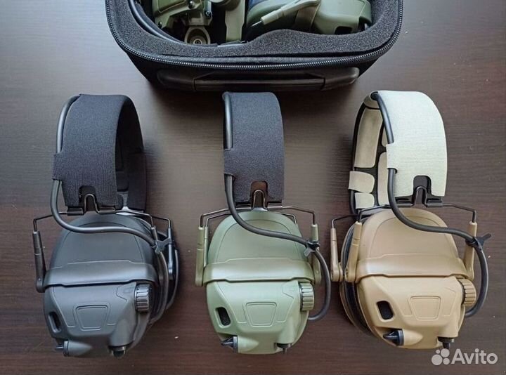 Тактические наушники активные с шумоподавлением