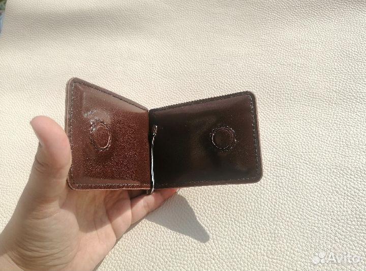 Зажим для денег кожа