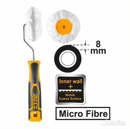 Валик угловой с ручкой 50 мм ingco hrht360501C