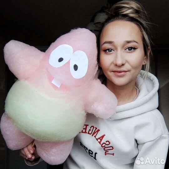 Фигурная сладкая сахарная вата на праздник