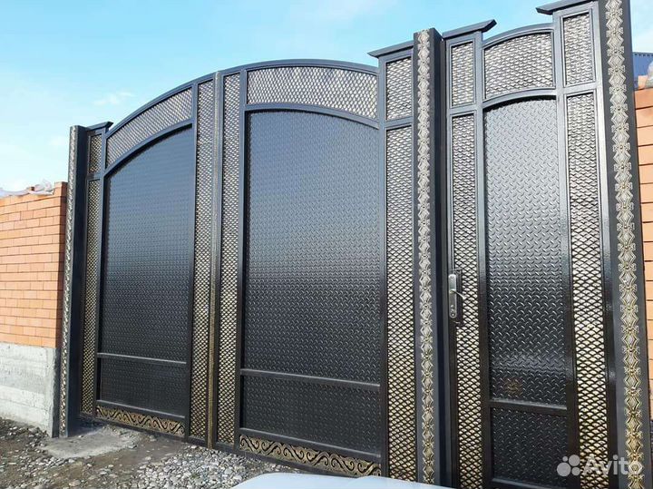 Навес козырек ворота перила