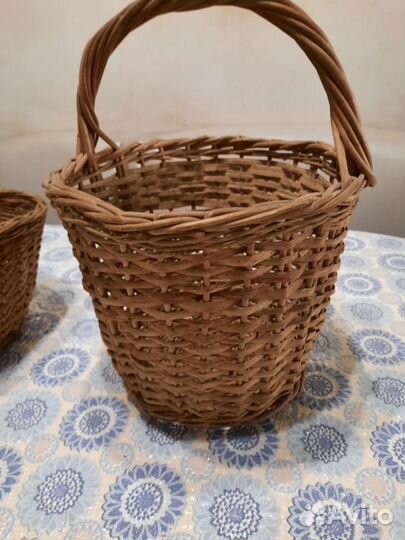 Плетеные корзинки для хранения для красоты 1980 г