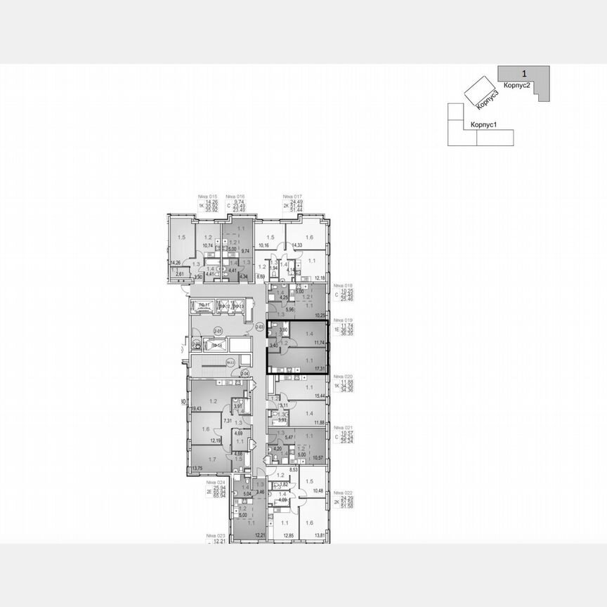 1-к. квартира, 36,4 м², 2/19 эт.