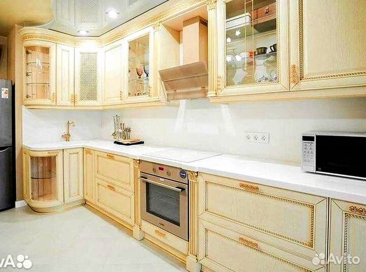 Угловая кухня с мдф фасадами