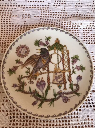 Настенная тарелка птицы Hutschenreuther
