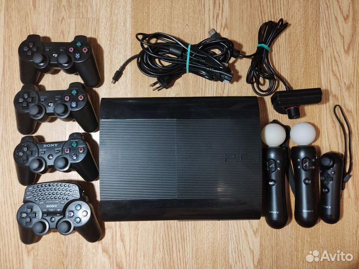 PS3 super slim 500 gb + 70 игр