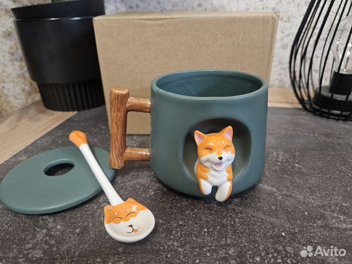 Кружка с собакой Сиба Ину