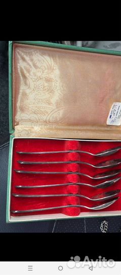 Чайные ложки мельхиор серебрение Таллинн 70х