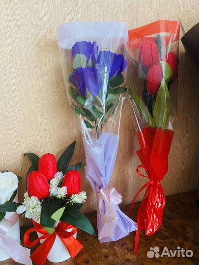 Букет из мыльных цветов