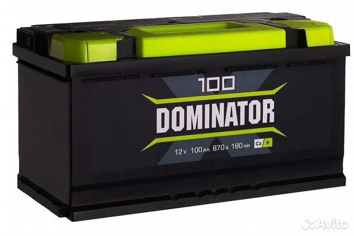 Аккумулятор автомобильный Dominator 100Ач обр.пол