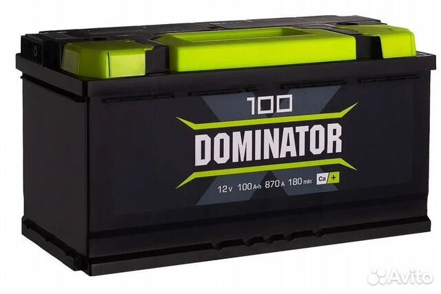 Аккумулятор автомобильный Dominator 100Ач обр.пол
