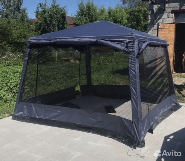 Шатер с ветрозащитной юбкой и металл каркасом