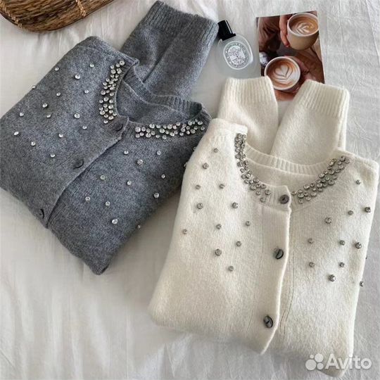 Кардиган женский со стразами новый