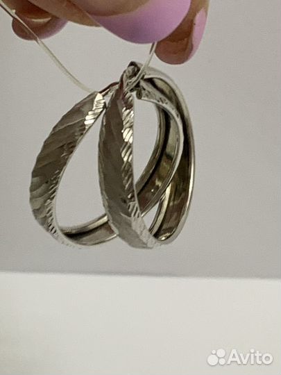 Серьги серебро кольца