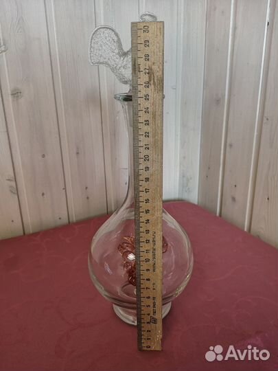 Старинный графин с петушком (XlX век)