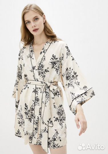 Шелковый халат 44 размер