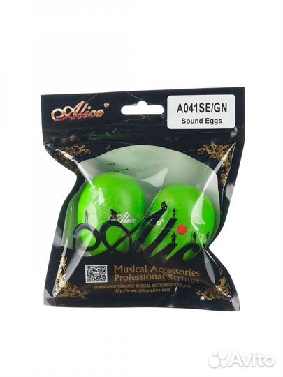 Маракас-яйцо 2шт, различные цвета, Alice