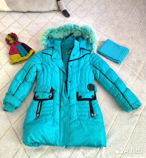Зимняя куртка на девочку 8-10 лет