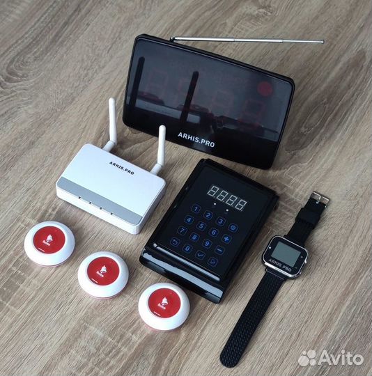 Кнопка Премиум вызов персонала, часы, табло и др