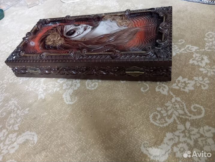 Нарды ручной работы со стеклом