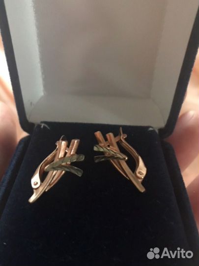 Позолоченные серьги